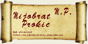 Mijobrat Prokić vizit kartica